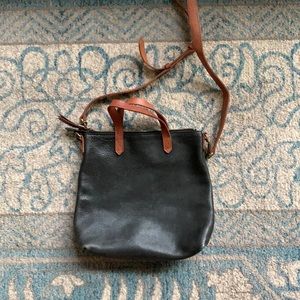 RARE!!! Madewell Black and Tan mini transport